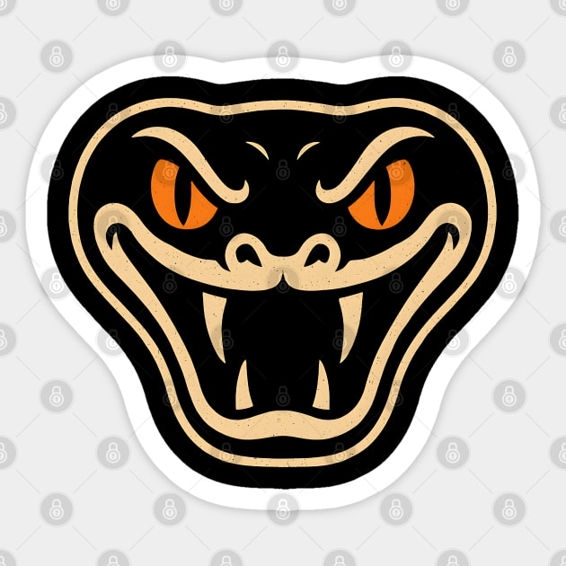 Spooky Snake Face Halloween Artwork Gift Sticker by MakerMind8.2